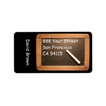 Rótulo de Endereço do Slate School da Rustic Vinta