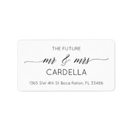 Etiqueta Rótulo de Endereço do Sr. e da Sra. Devolução