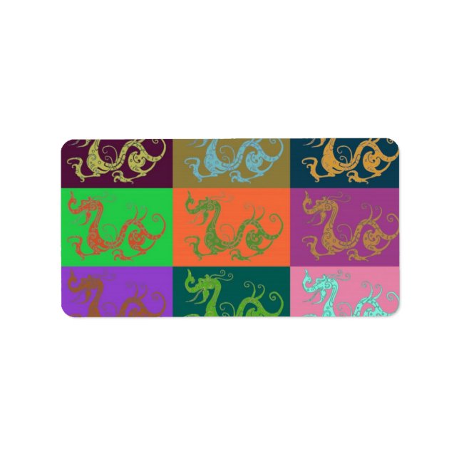 Etiqueta Rótulo de Endereço dos Dragões (Frente)