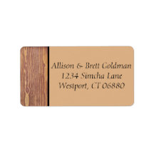 Rótulo de Endereço dos Painéis de Madeira