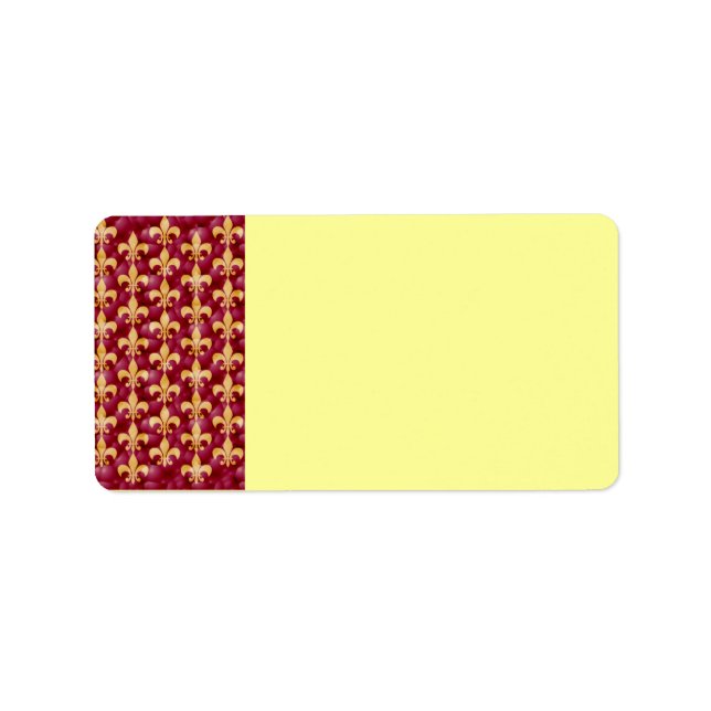 Etiqueta Rótulo de Endereço Fleur de Lis (Frente)