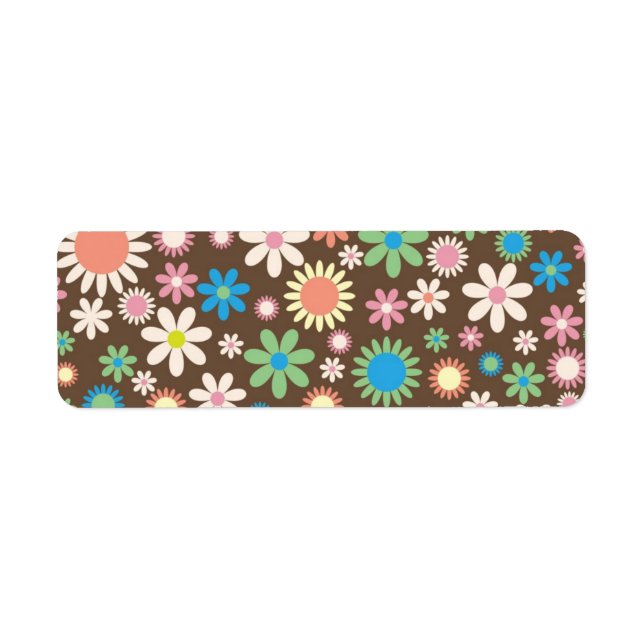 Etiqueta Rótulo de Endereço Floral (Frente)