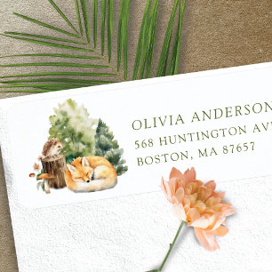 Etiqueta Rótulo de endereço Fox do Chá de fraldas Delight d