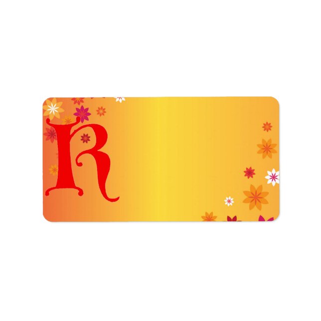 Etiqueta Rótulo de Endereço K Carta (Frente)