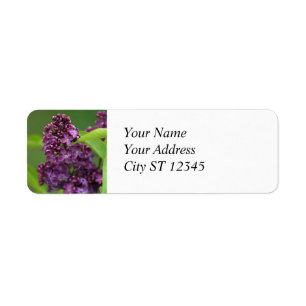 Etiqueta Rótulo de Endereço Lilac Roxo