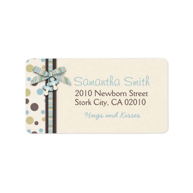 Etiqueta Rótulo de Endereço Menino (Frente)