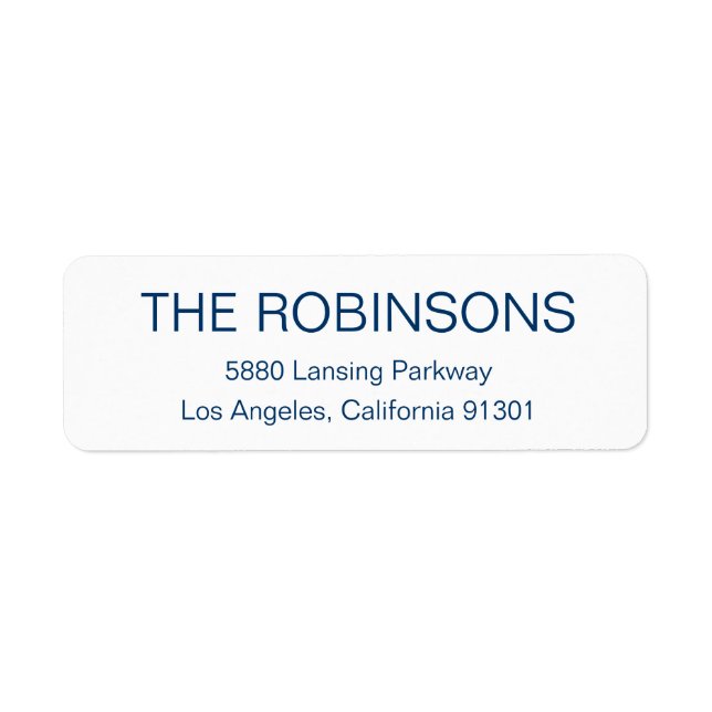 Etiqueta Rótulo de Endereço Mínimo Moderno (Frente)