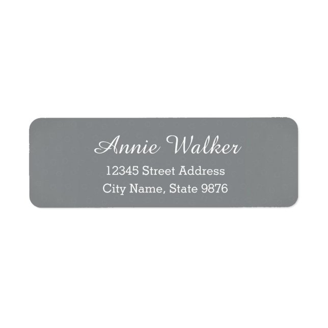 Etiqueta Rótulo de Endereço Moderno - Elegante (Frente)