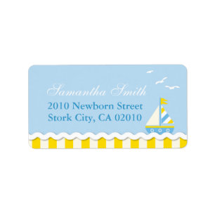 Etiqueta Rótulo de Endereço Náutico