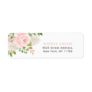Etiqueta Rótulo de Endereço para devolução de rosas cor-de-