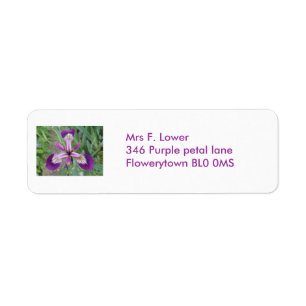 Etiqueta Rótulo de Endereço Personalizado Iris Puro