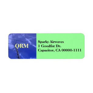 Etiqueta Rótulo de endereço QRM do rádio amador