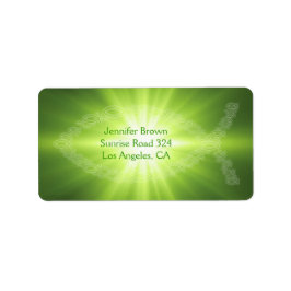 Etiqueta Rótulo de Endereço Verde para Peixes Cristãos