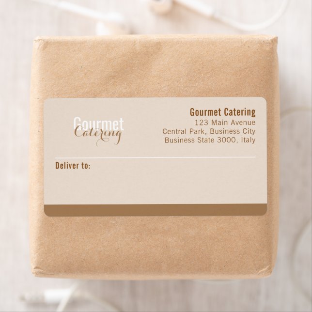 Etiqueta Rótulo de Entrega de Empresas de Catering Gourmet (Insitu)