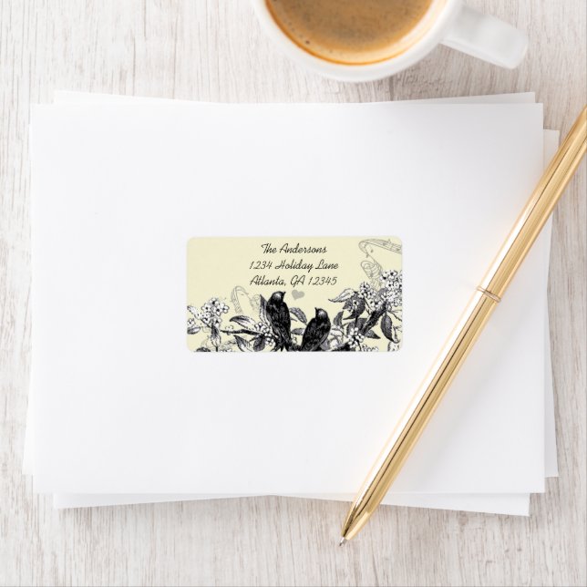 Etiqueta Rótulo de Entrega de Ramificação Branca de Flores  (Insitu)