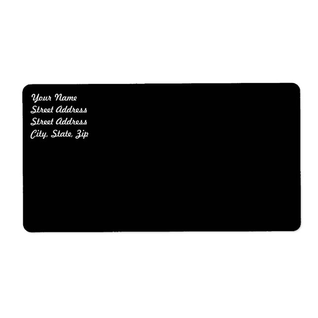 Etiqueta Rótulo de Entrega Preta (Frente)