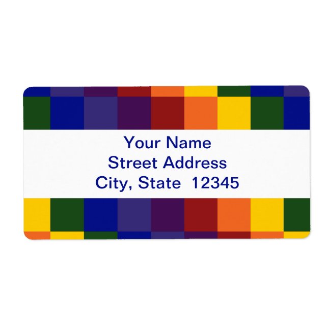 Etiqueta Rótulo de envio do Rainbow verificado (Frente)