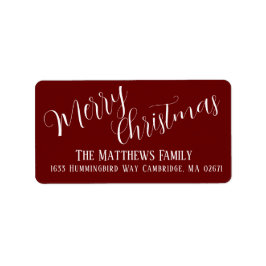 Etiqueta Rótulo de Feriado de Natal Feliz