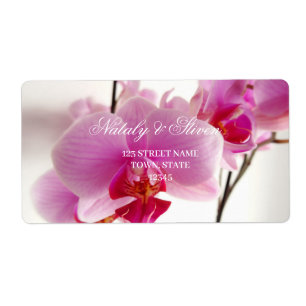 Etiqueta Rótulo de flor de orquídea