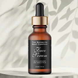 Etiqueta Rótulo de Frasco com Conta-Gotas de Sérum Facial C