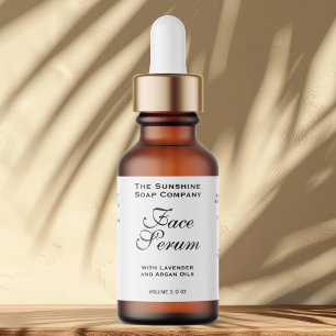 Etiqueta Rótulo de Frasco com Conta-Gotas para Sérum Facial