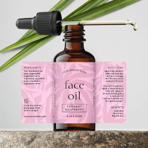 Etiqueta Rótulo de Frasco Cosmético 2 OZ, Rosa Feminina