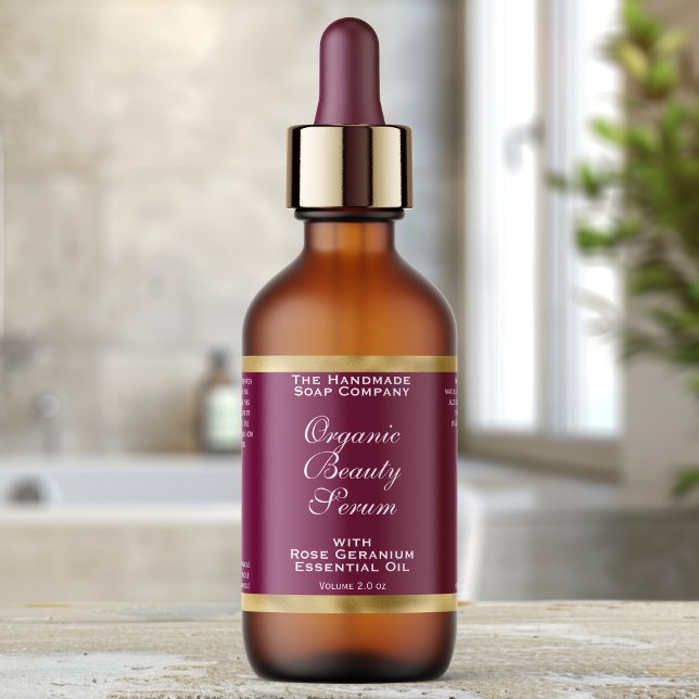 Etiqueta Rótulo de Frasco de Conta-Gotas de Cosméticos Burg (Criador carregado)