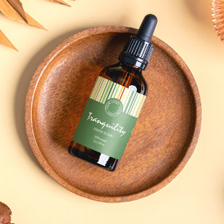 Etiqueta Rótulo de Frasco de Dropper Cosmético das Linhas d