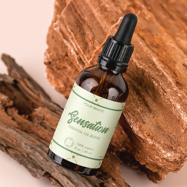 Etiqueta Rótulo de Frasco de Dropper Cosmético Editável Ver (Criador carregado)