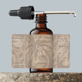 Etiqueta Rótulo de Frasco de Dropper Moderno 2 OZ - Beige N