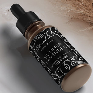 Etiqueta Rótulo de Frasco de Dropper OZ, Cosmético Floral P