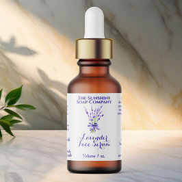 Etiqueta rótulo de garrafa conta-gotas de Lavanda Branca 2.
