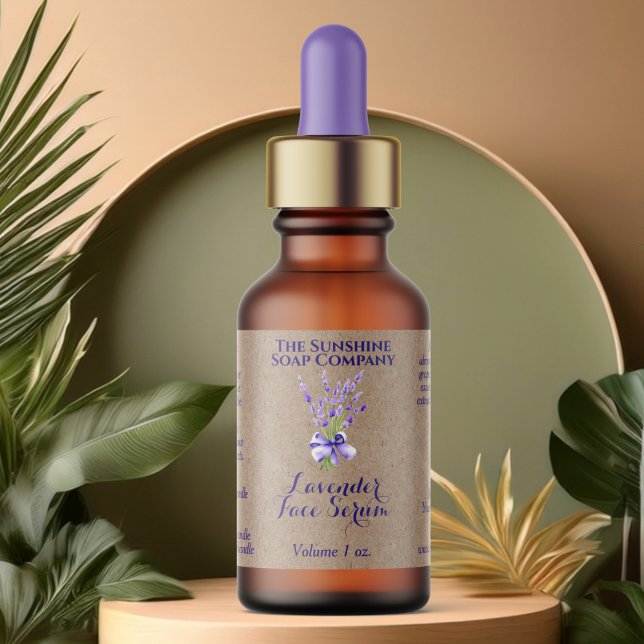 Etiqueta rótulo de garrafa conta-gotas Kraft Lavender 2.375 (Criador carregado)