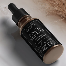 Etiqueta Rótulo de Garrafa Cosmética de Preto 2 OZ com Apot