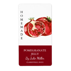 Etiqueta Rótulo de Geleia de Pomegranato Moderno
