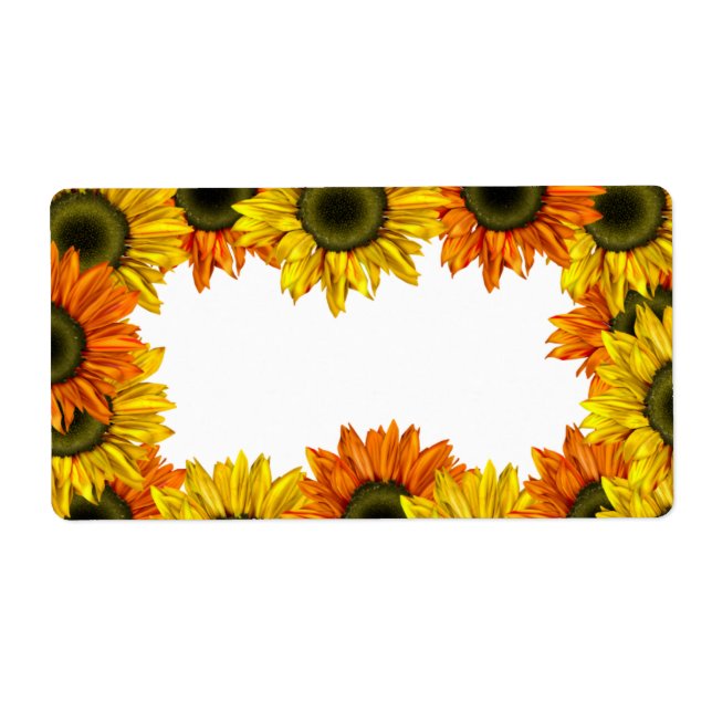 Etiqueta Rótulo de girassol (Frente)