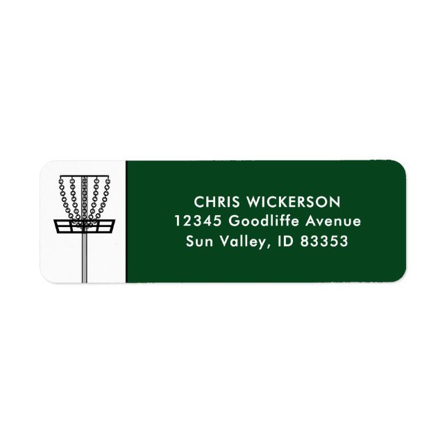 Etiqueta Rótulo de Golfe de Disco (Frente)