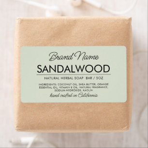 Etiqueta Rótulo de ingredientes de sabão de produtos cosmét