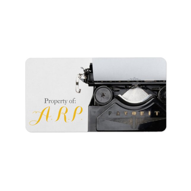 Etiqueta Rótulo de Iniciais de Máquina de Digitalização de  (Frente)