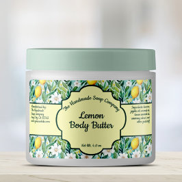 Etiqueta Rótulo de Jar de Cosméticos Lemon - 1