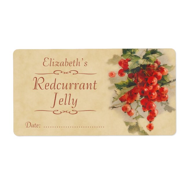 Etiqueta Rótulo de latência de groselha redundante (Frente)