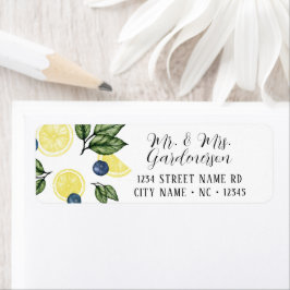 Etiqueta Rótulo de Lemon e Blueberry