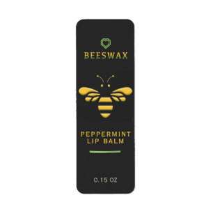 Etiqueta Rótulo de Lip de Pepperminta de Cera-de-Bera com C