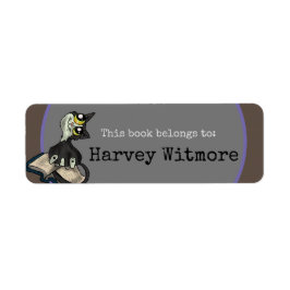 Etiqueta Rótulo de Livro Personalizado de Cat.