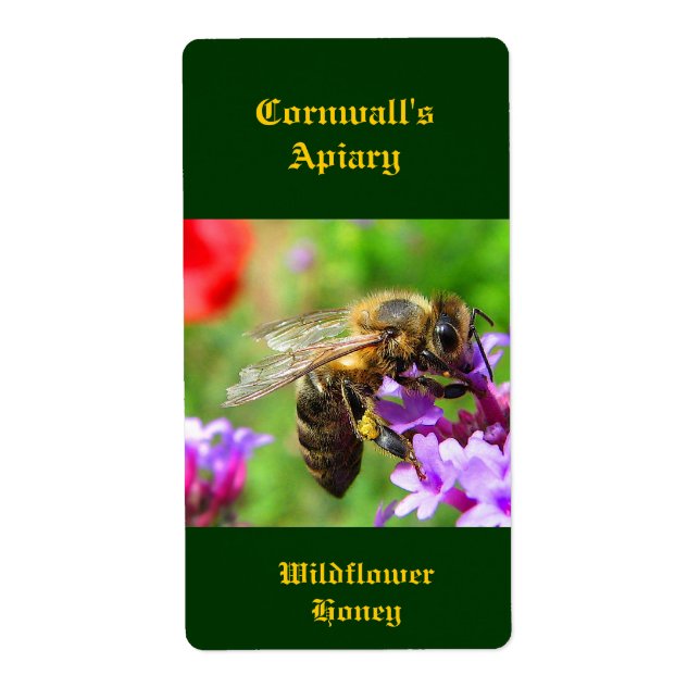 Etiqueta Rótulo de Mel de Honeybee (Frente)