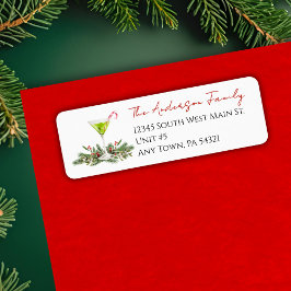 Etiqueta Rótulo de Natal para Envio de Coquetel Martini Can