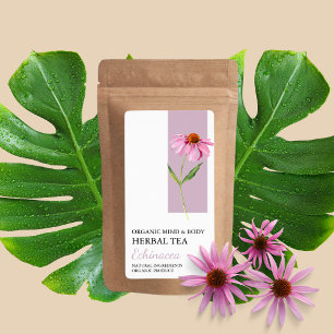 Etiqueta Rótulo de Negócio do Chá Biológico Echinacea Herba