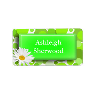 Etiqueta Rótulo de Nome do Círculo Verde