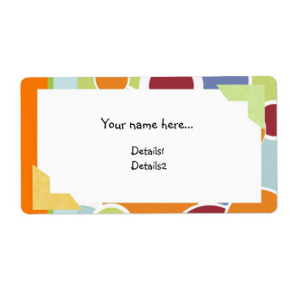 Etiqueta Rótulo de Nome dos Círculos de Cor