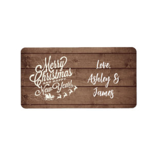 Etiqueta Rótulo de Oferta de Madeira da Barn do Script de n